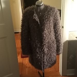 Ann Taylor Faux Fur Light Down Reversible Jacket